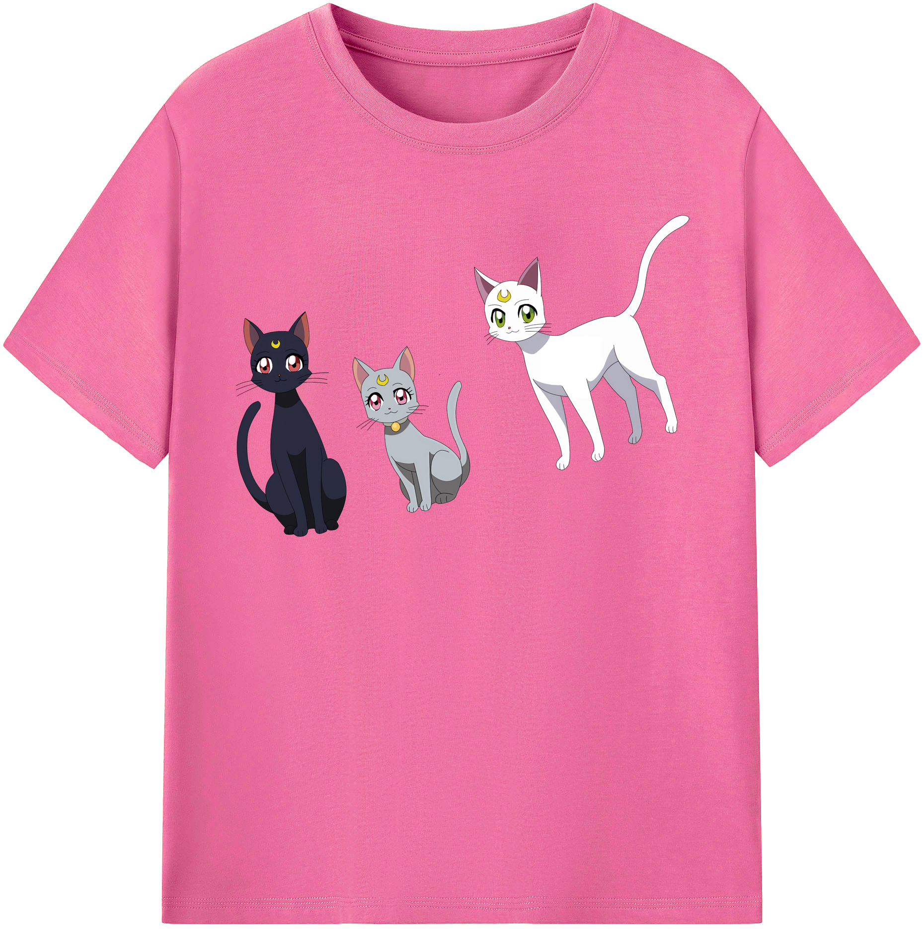 （画像用） 美少女戦士セーラームーン Sailor Moon レディースカジュアルプリントTシャツ（綿100％）